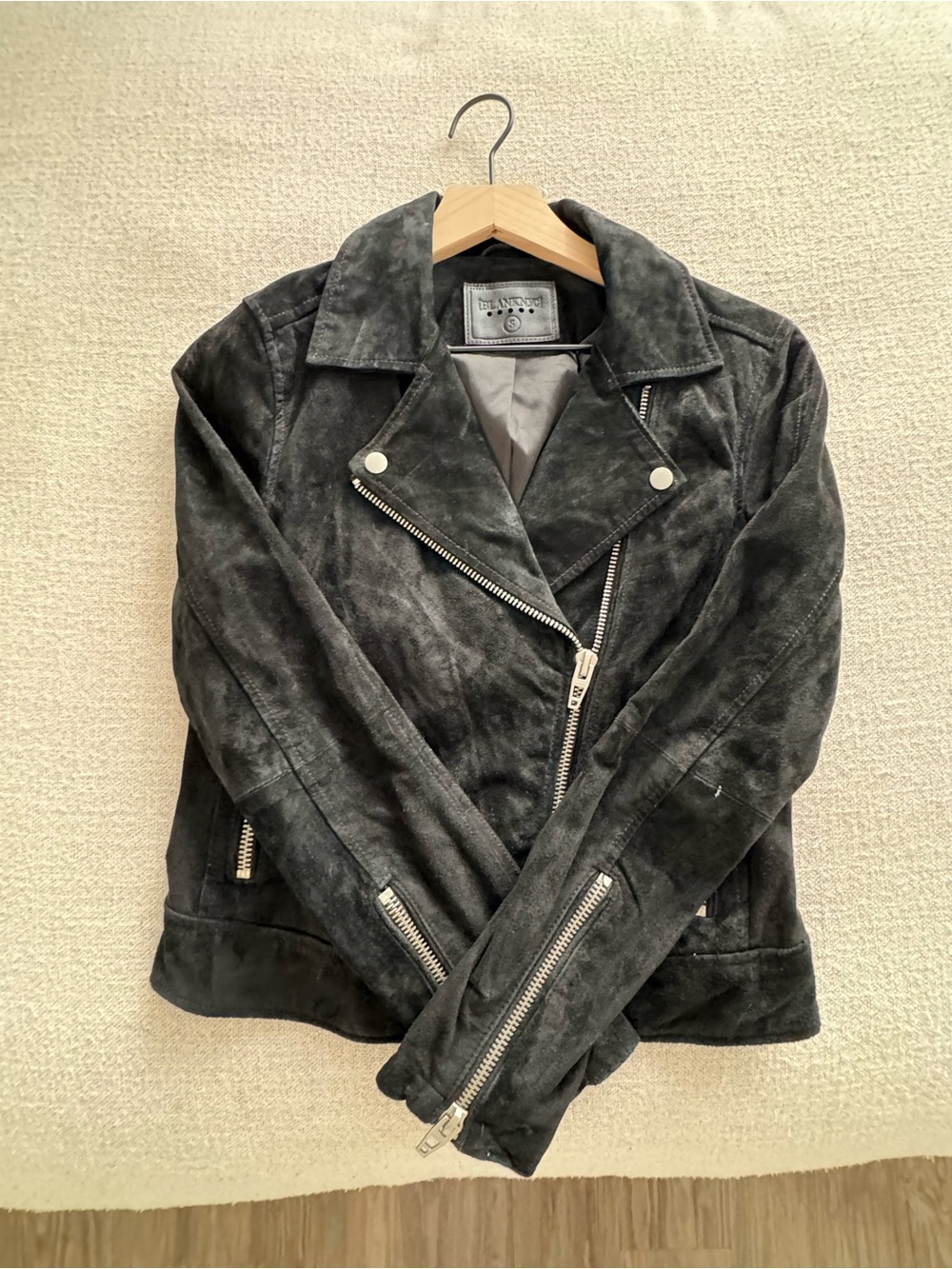 Blank NYC Black Suede Moto Jacket